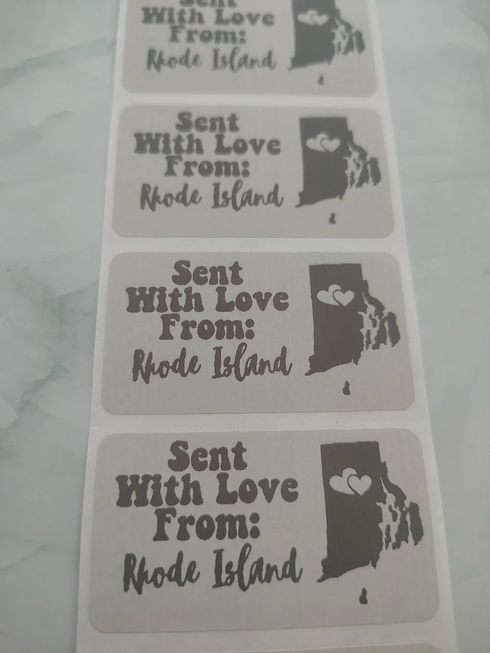 💙100 Rhode Island- Shipping Labels Thermal Packaging Stickers 2.25